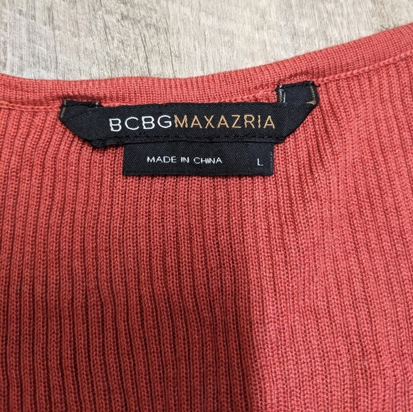 BCBGMAXAZRIA Silk Blend Sleeveless Ribbed Top Size Large - Picture 8 of 8
